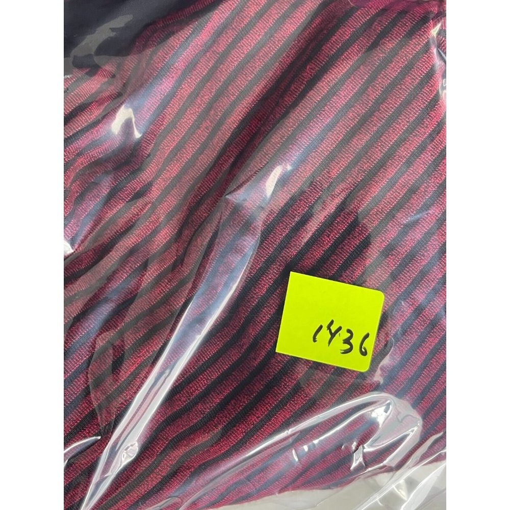 AGB Petite Women's Red Black Striped Lined Knit Shirt Top Shirt Blouse Size PS - Picture 9 of 9